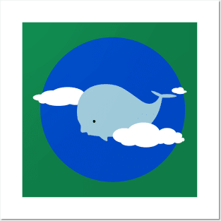 Whale in the clouds Posters and Art